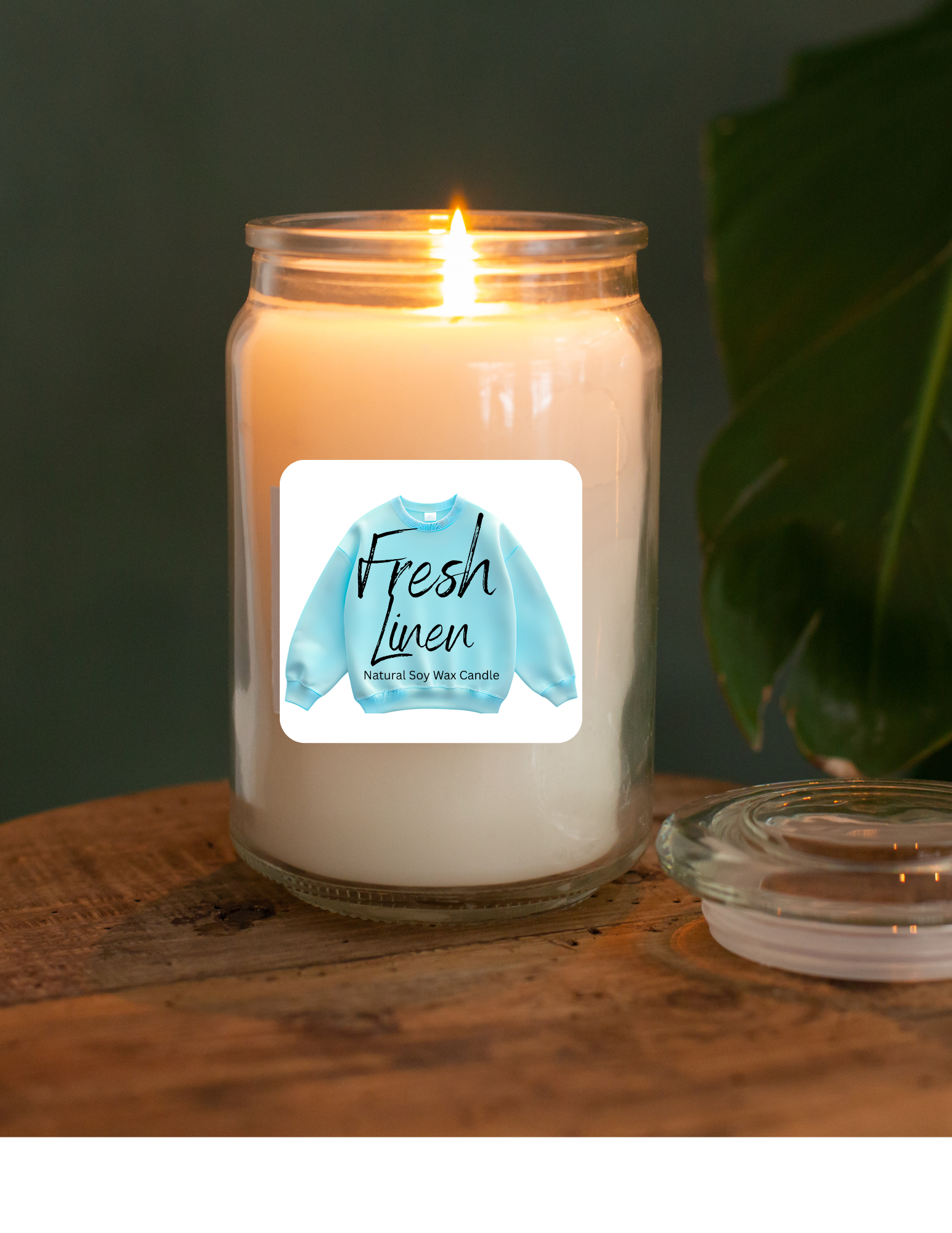 Fresh Linen Odor Eliminator Natural Soy Wax Candle