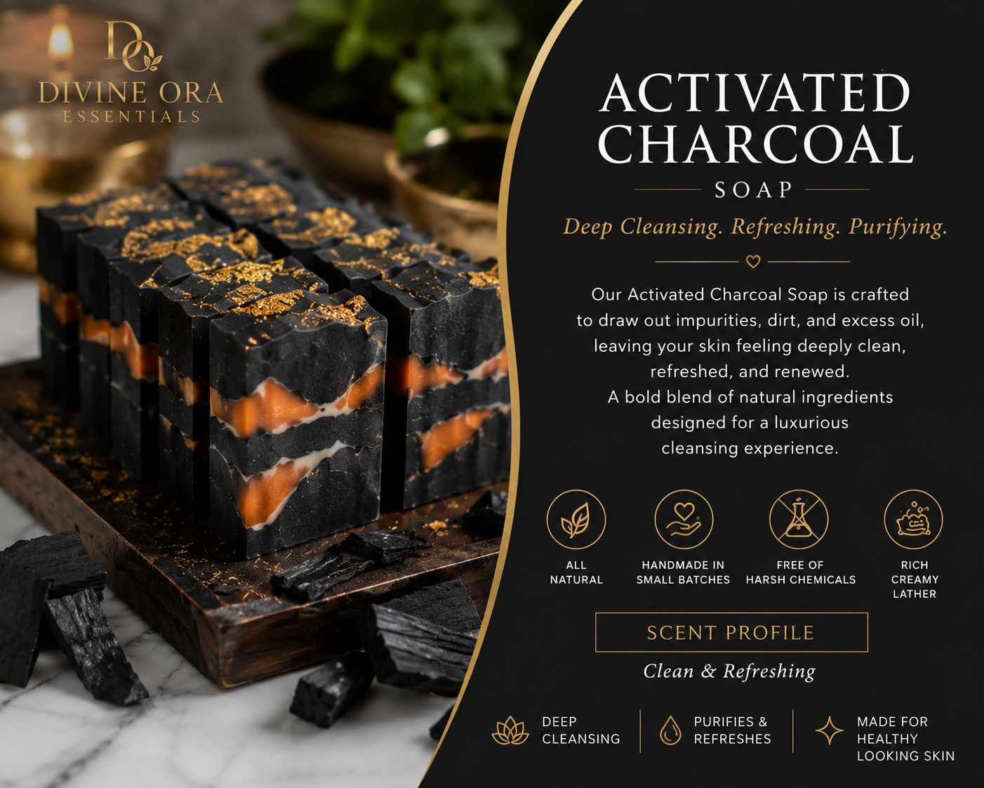 Activated Charcoal Natural Handmade Soap