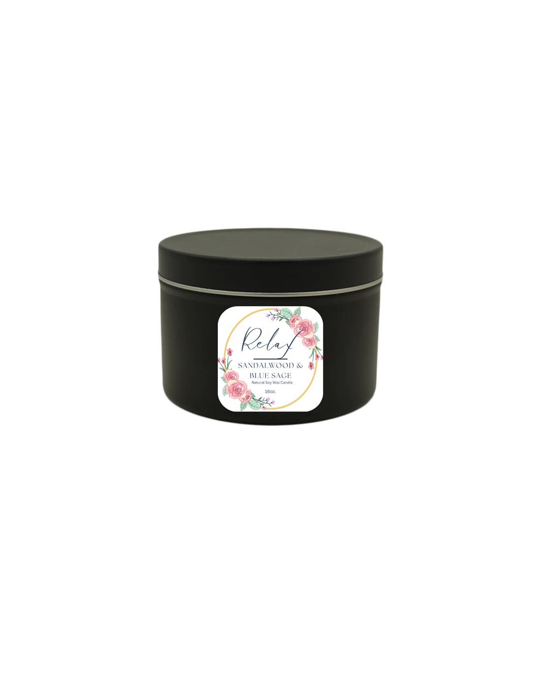 Sandalwood and Blue Sage Natural Soy Wax Candle