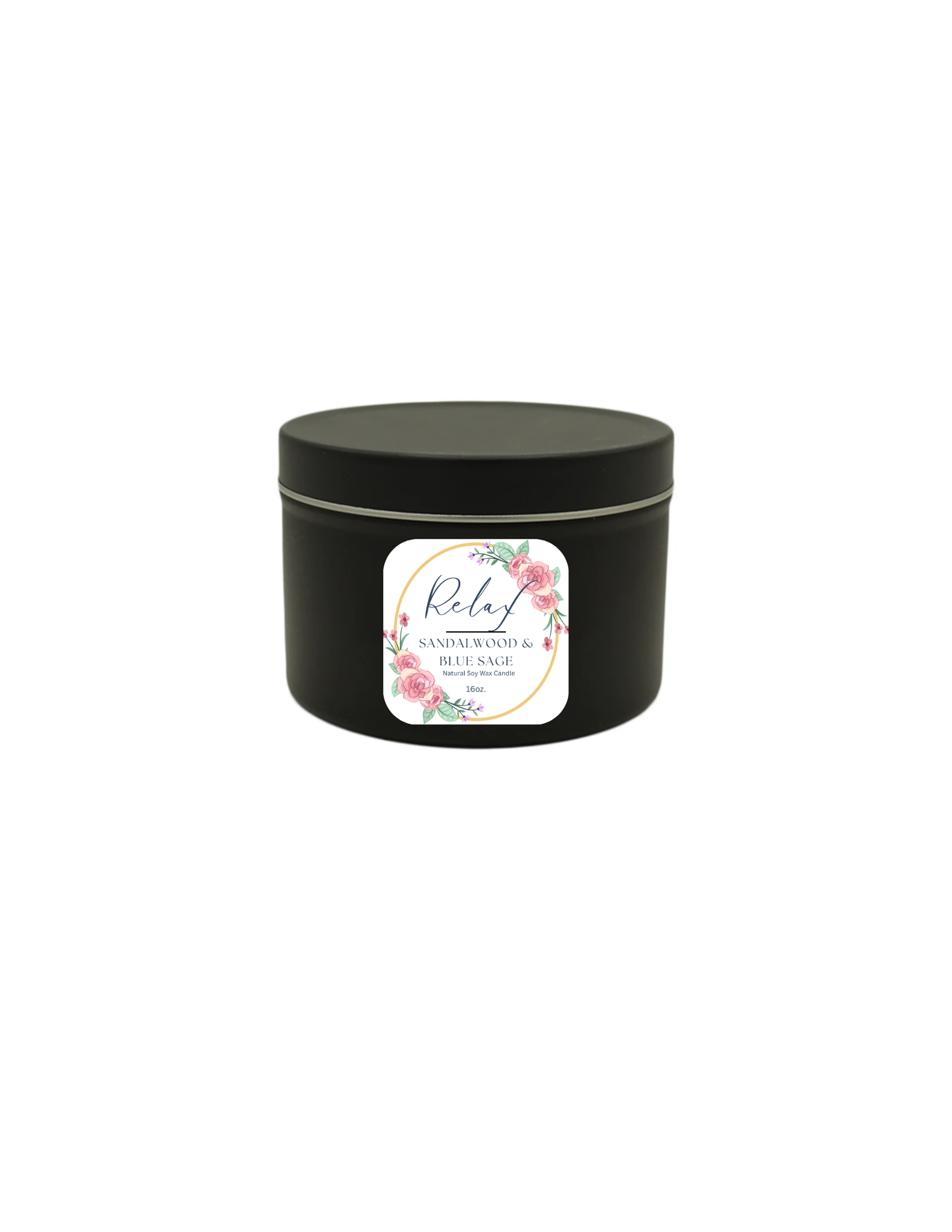 Sandalwood and Blue Sage Natural Soy Wax Candle