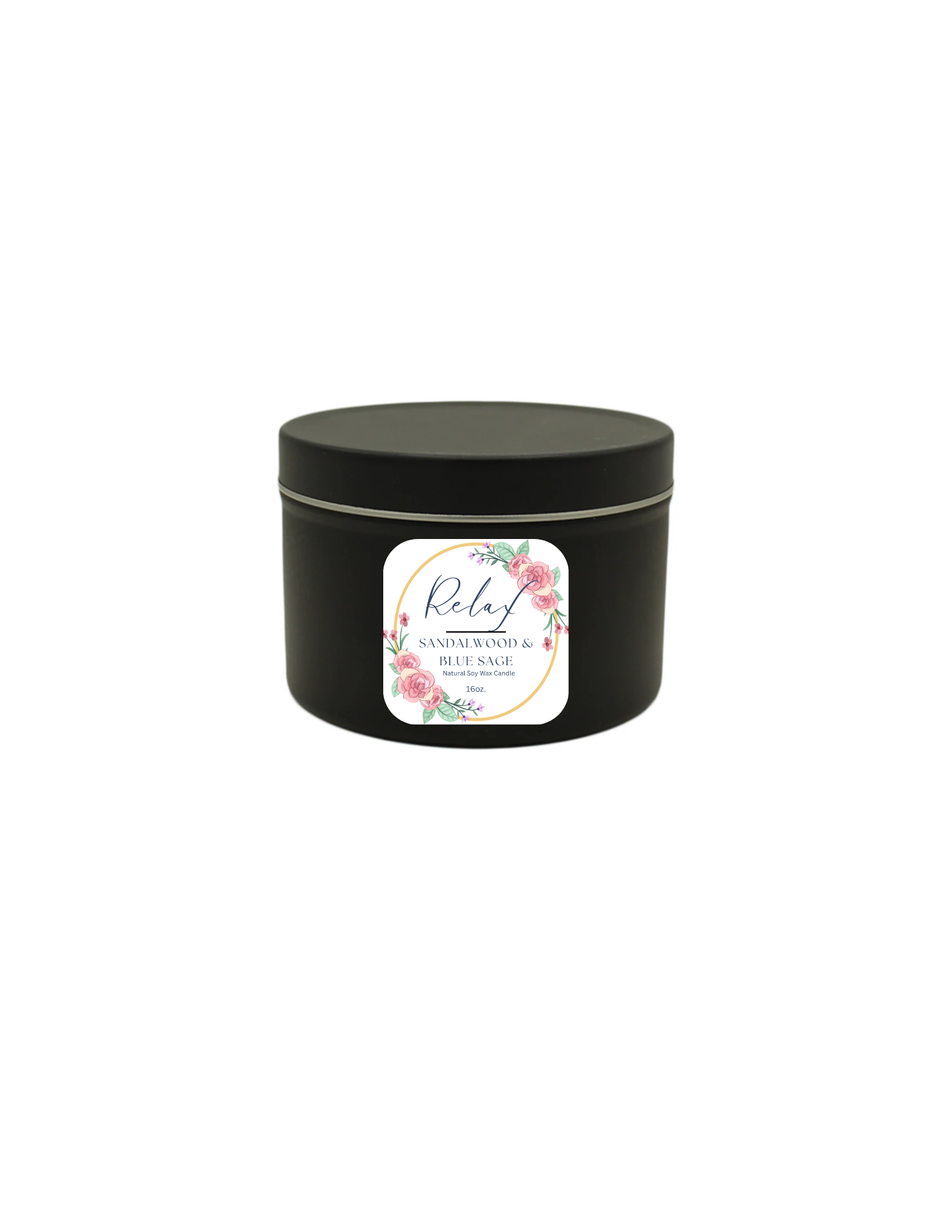 Sandalwood and Blue Sage Natural Soy Wax Candle