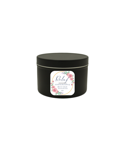 Sandalwood and Blue Sage Natural Soy Wax Candle