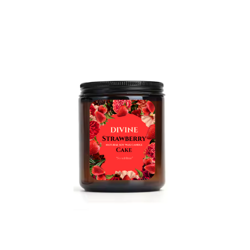 Divine Strawberry Natural Soy Wax Scented Candle