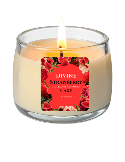 Divine Strawberry Natural Soy Wax Scented Candle
